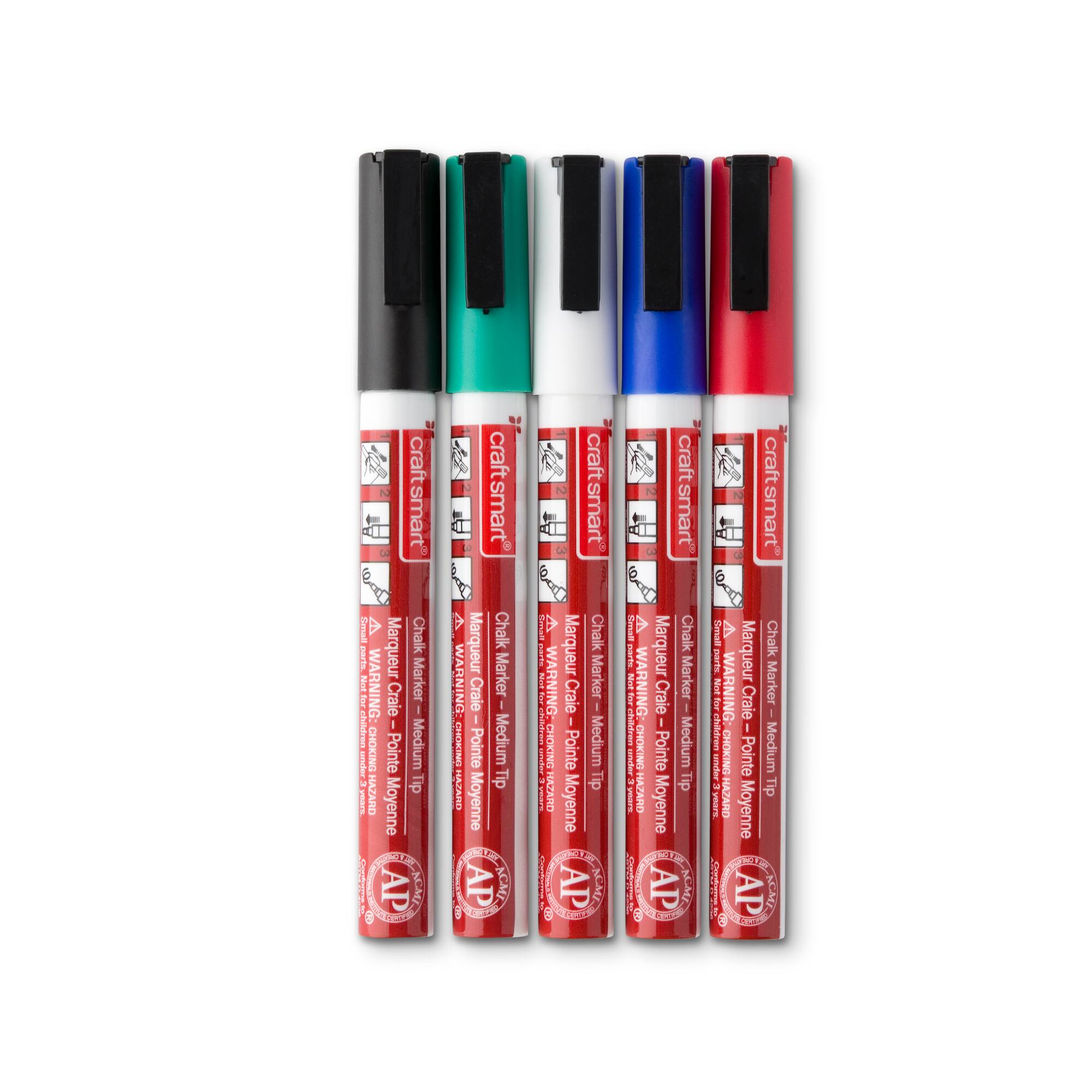 12 Packs: 5 ct. (60 total) Basic Fine-Point Chalk Marker Set by Craft Smart®